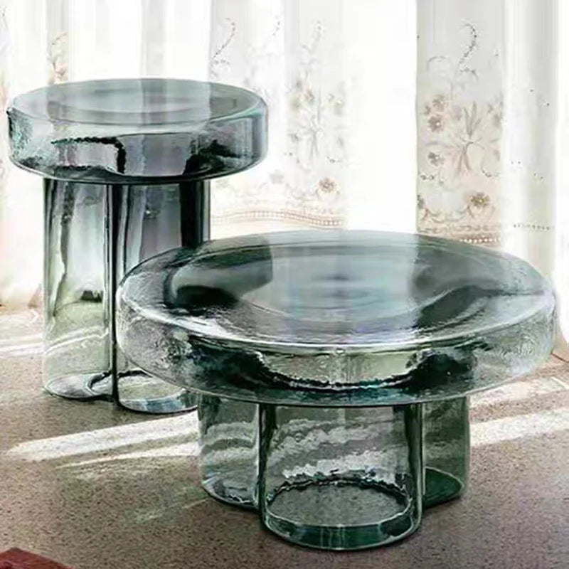 Table basse nordique en verre pour salon