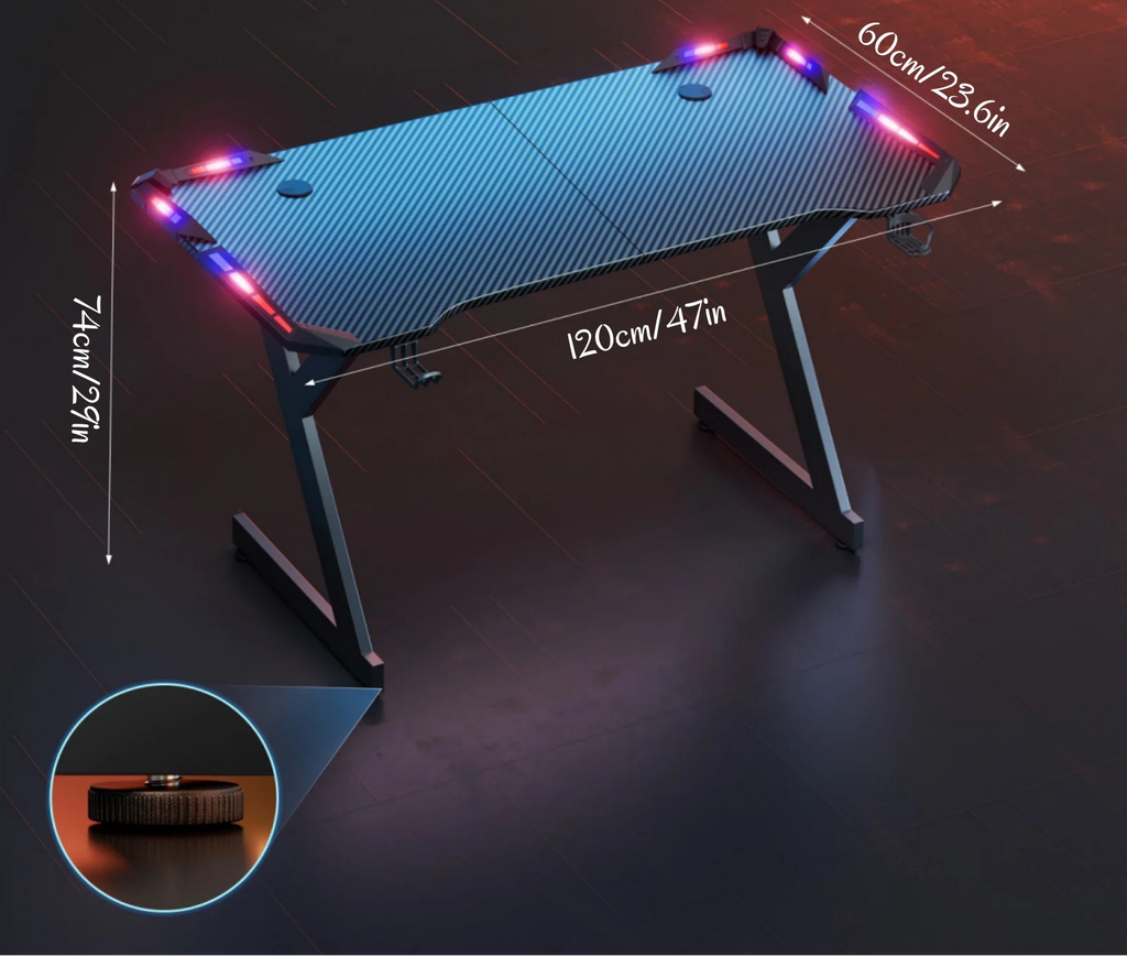 Bureau gamer réglable RGB Led
