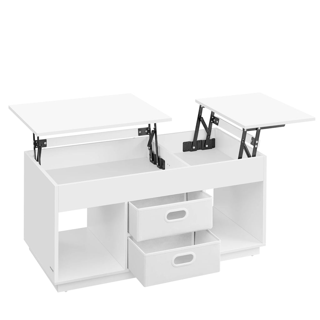 Table basse avec plateau relevable en bois