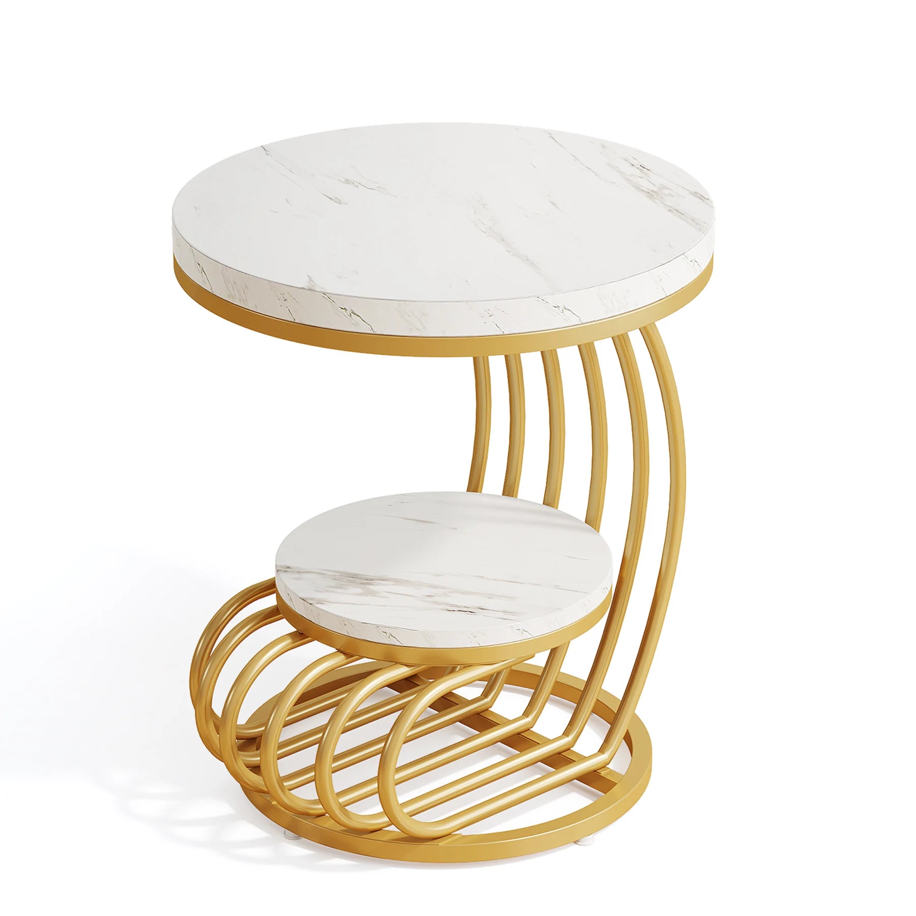 Table d'appoint ronde moderne avec support