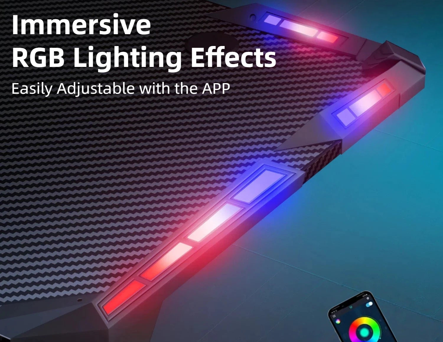 Bureau gamer réglable RGB Led