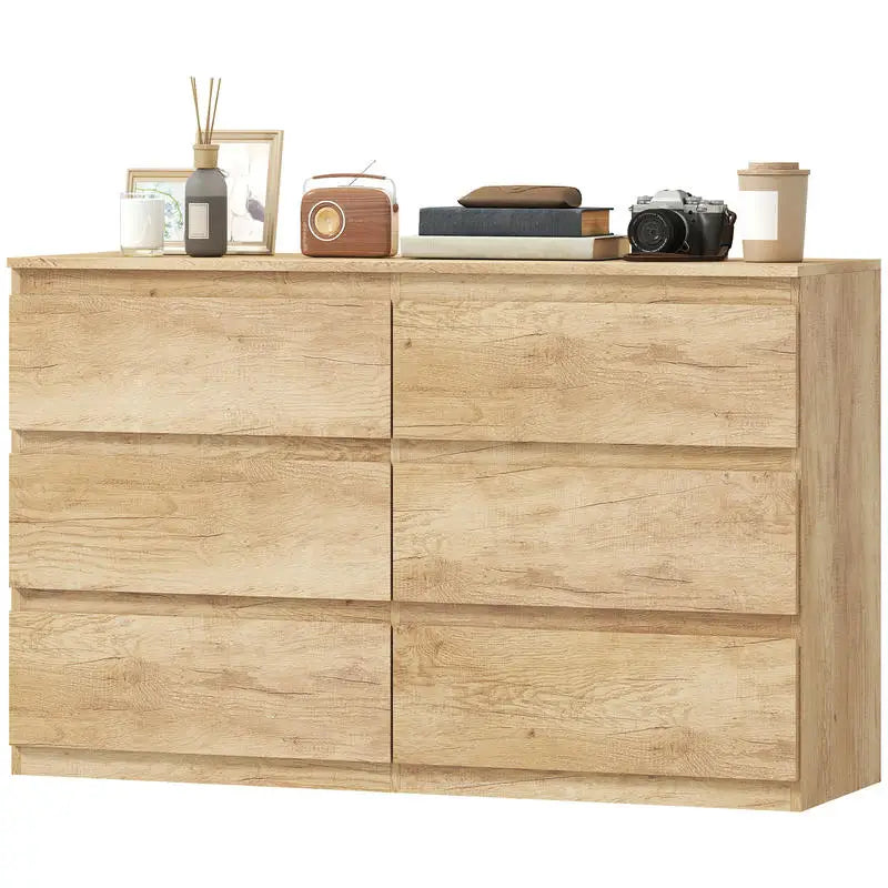 Commode a 6 tiroirs de rangement sans poignées minimaliste