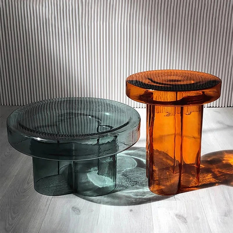Table basse nordique en verre pour salon