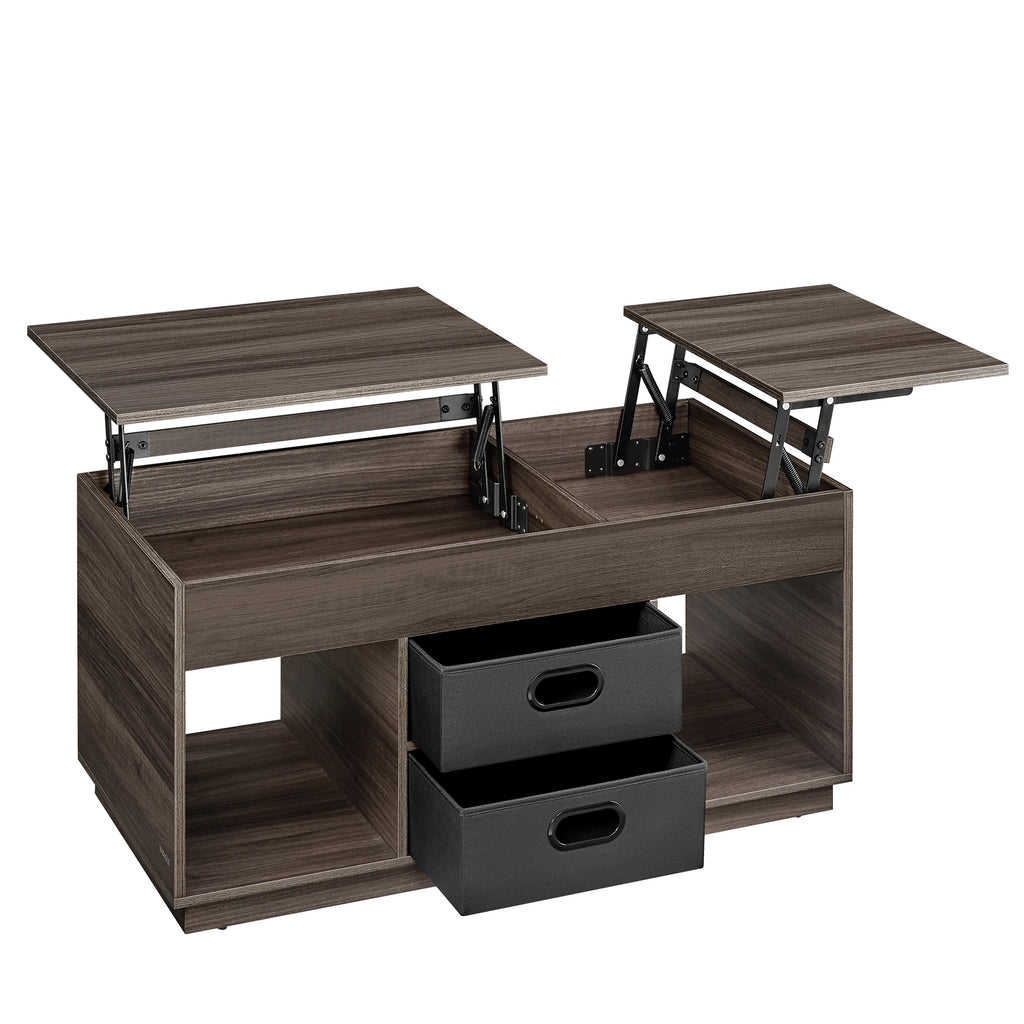 Table basse avec plateau relevable en bois