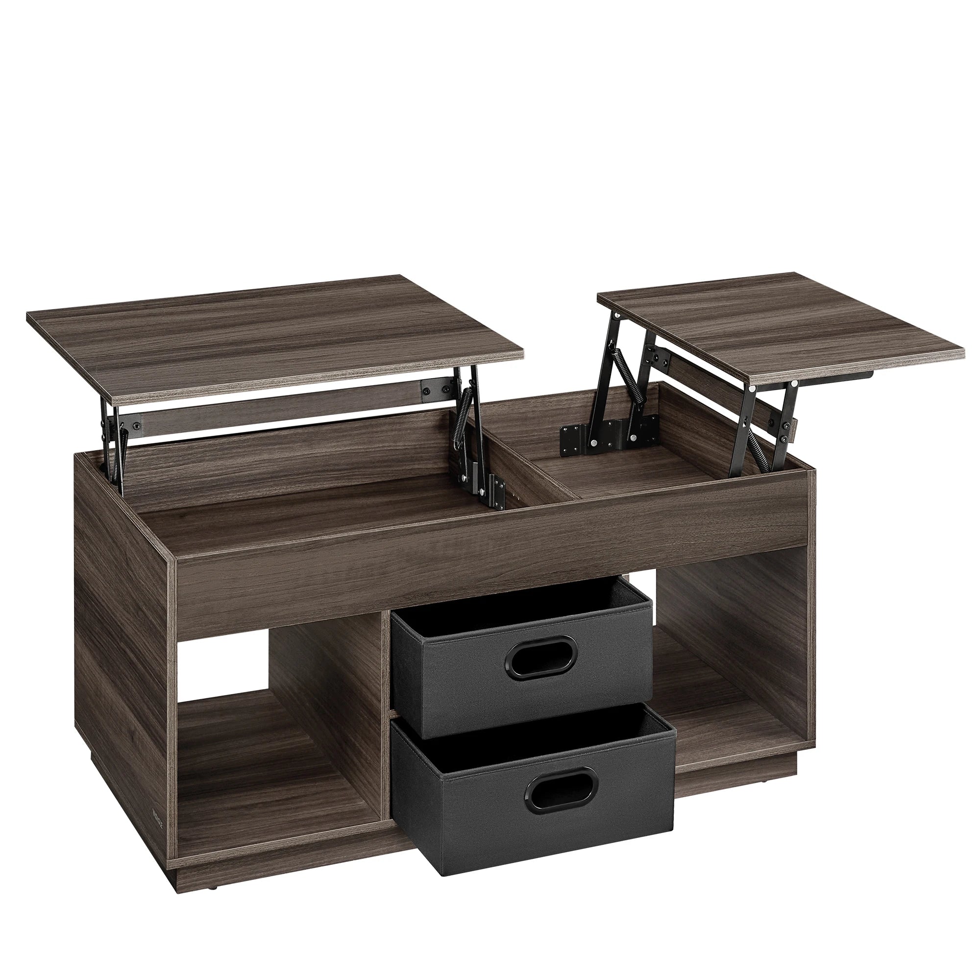 Table basse avec plateau relevable en bois