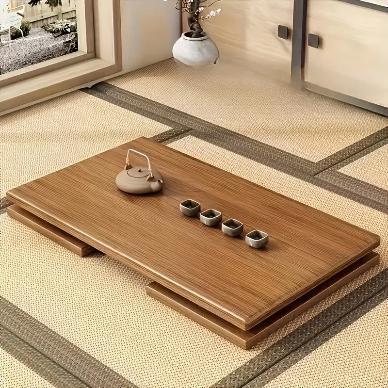 Table pliante polyvalente en bois en style japonais