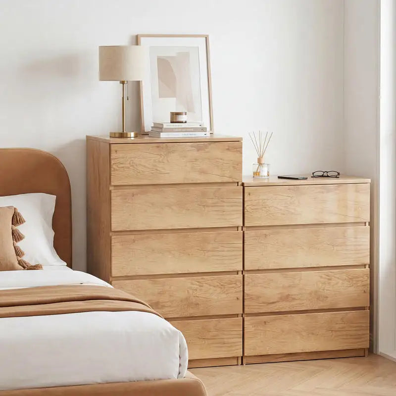 Commode a 4 tiroirs de rangement en bois minimaliste