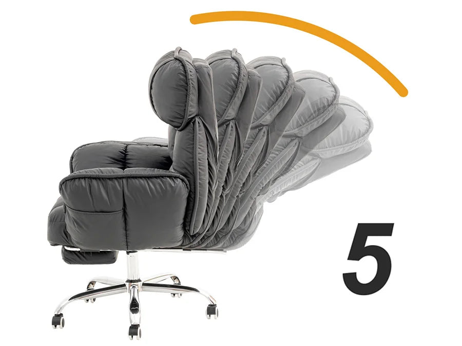Fauteuil de bureau inclinable et ergonomique en similicuir